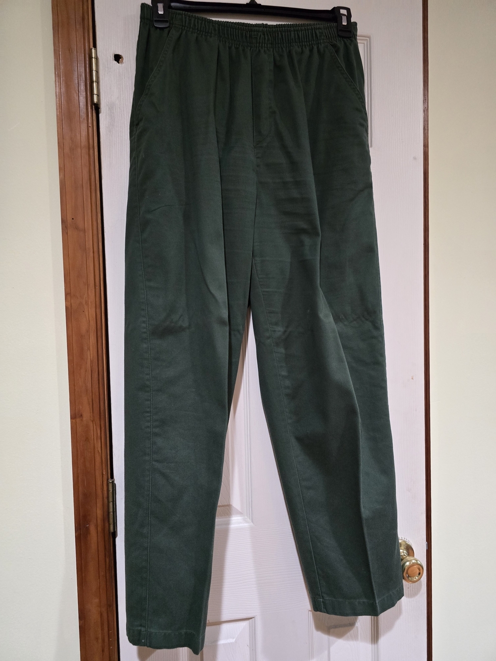 Cabin Creek Olive Green Elastic-Waist Pants